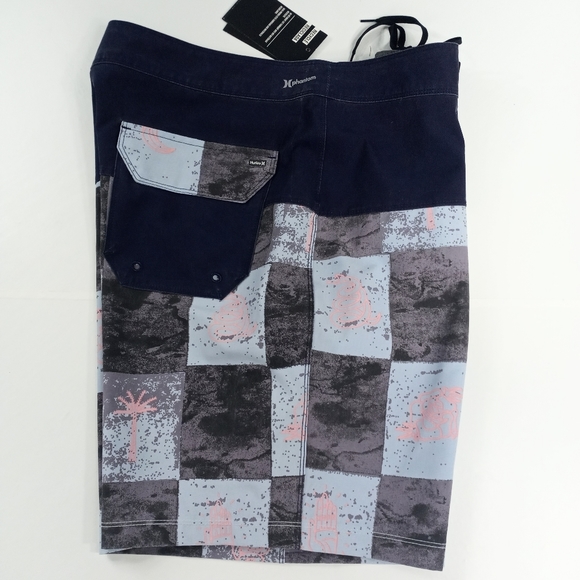 Hurley Surfcheck Phantom Boardshorts 18" Aqua 32 - Picture 4 of 11